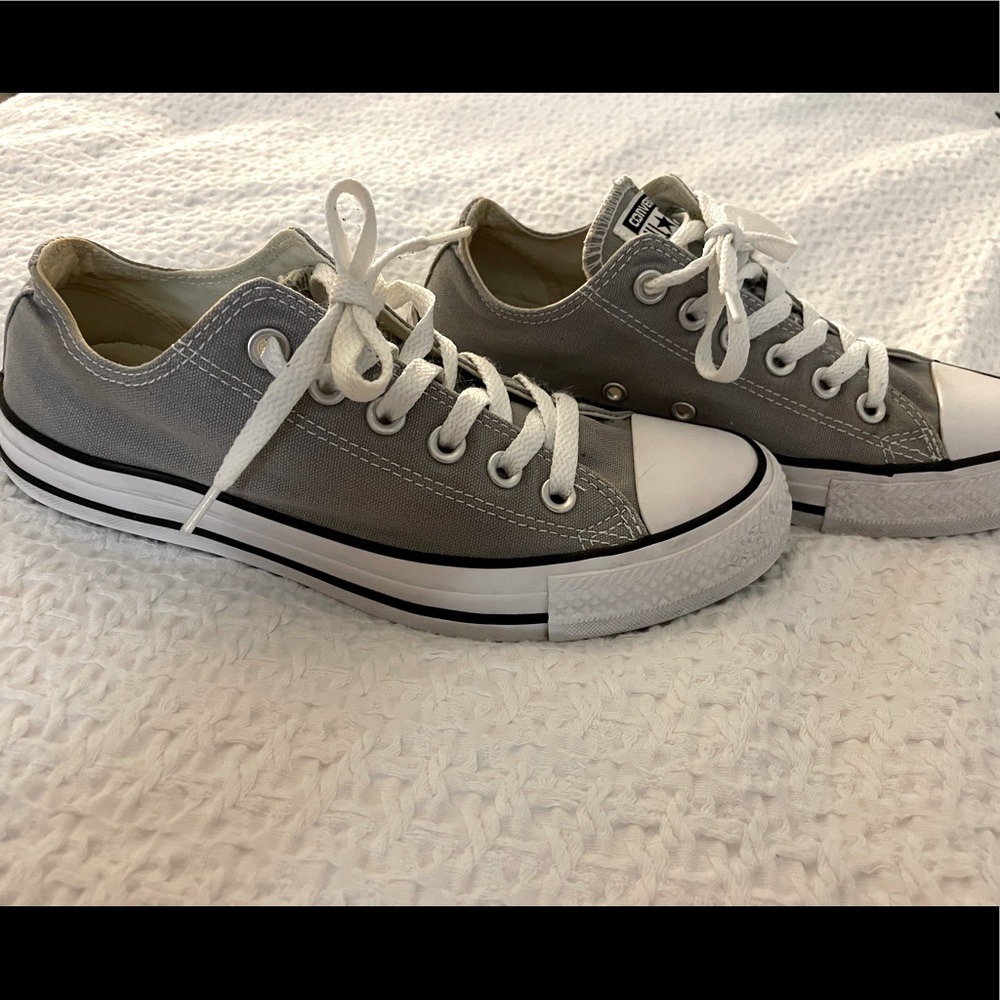 Gray Converse Chuck Taylor Allstar shoes
